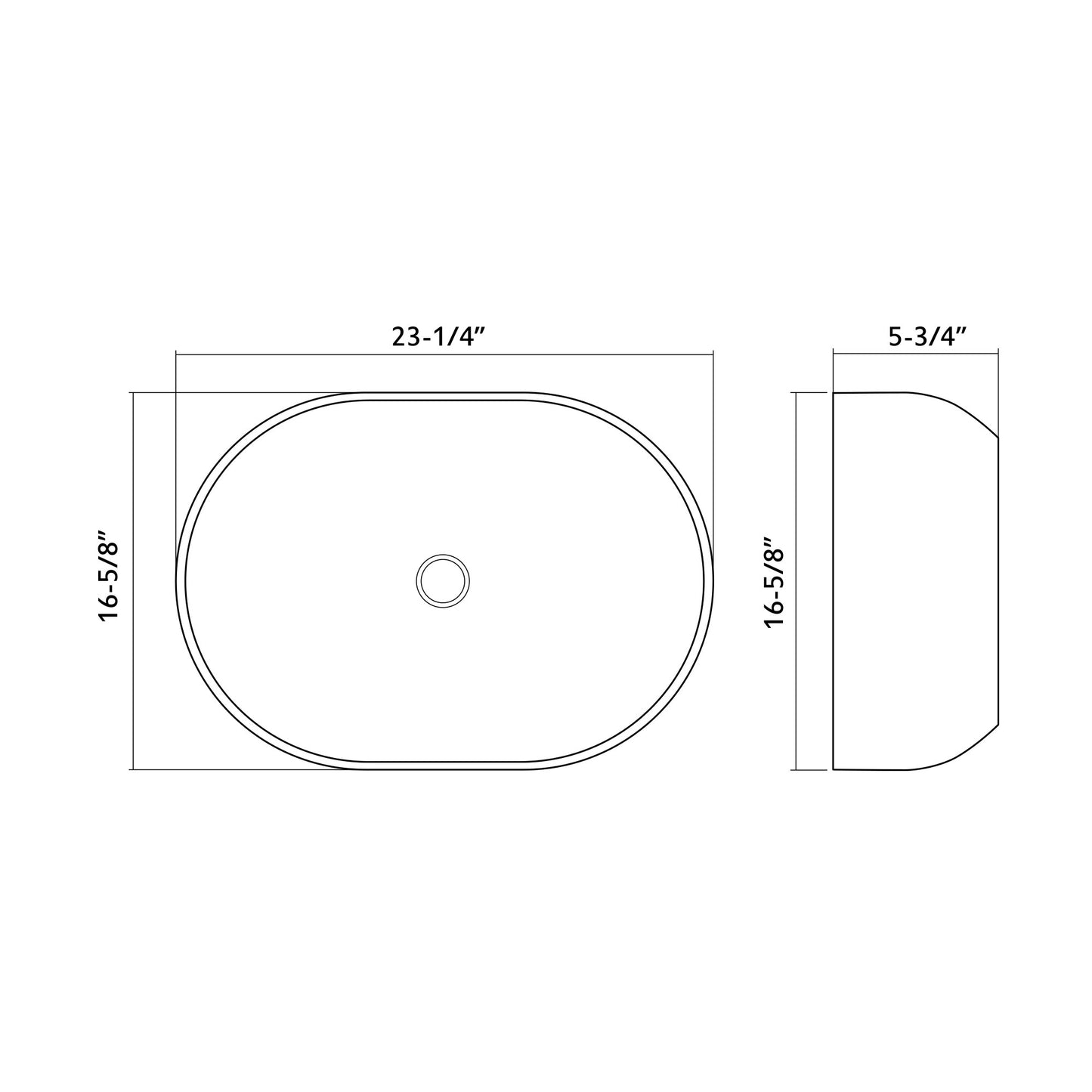 2416 Designer Series Bathroom Vessel Sink - 2 colors