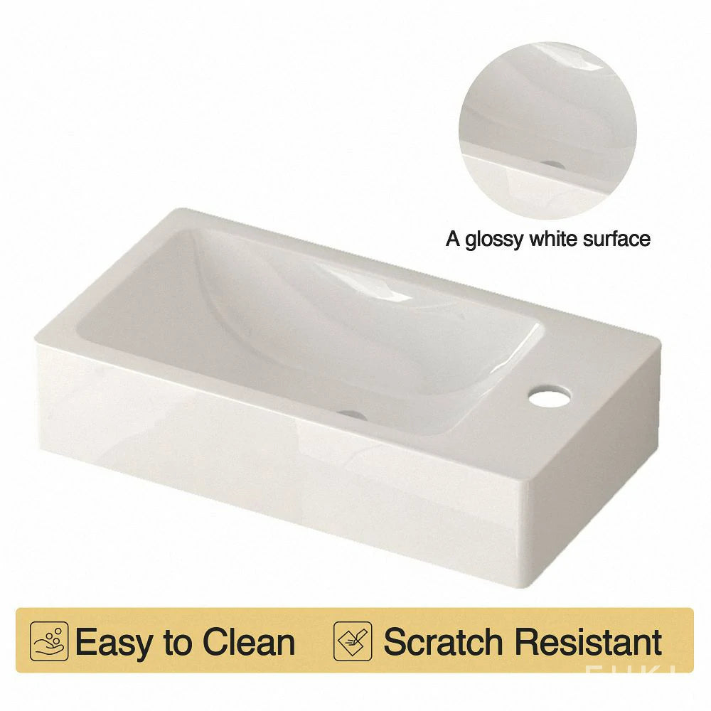 Heather 16" Wall Mounted Bathroom Vanity with Resin Basin