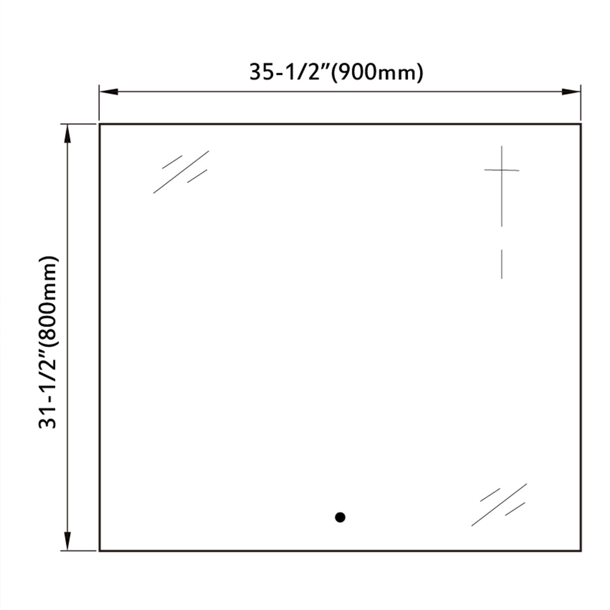 5002 Designer Series LED Light Mirror 36"x31"