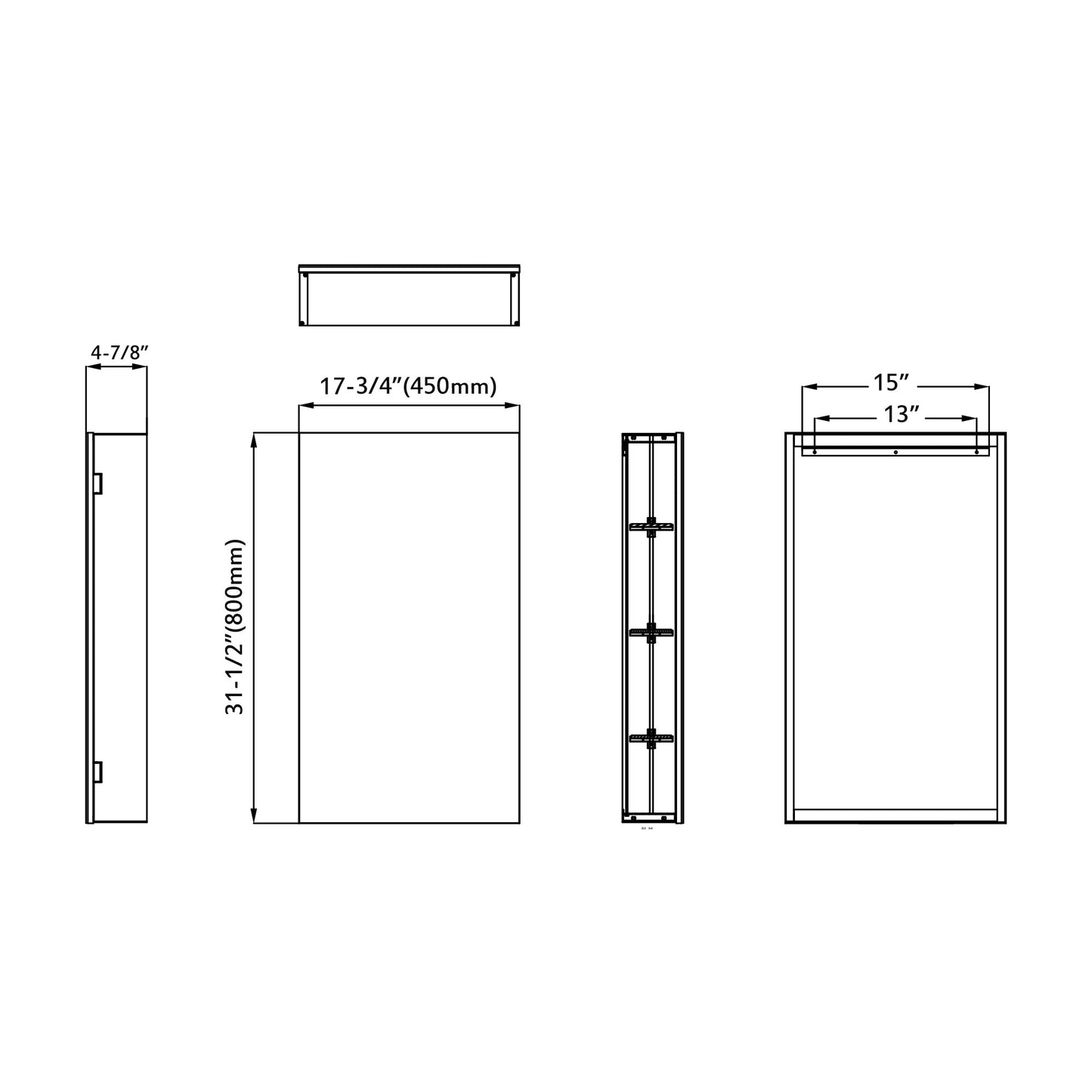 05 Designer Medicine Cabinet 18x31" - Tilevanity.com