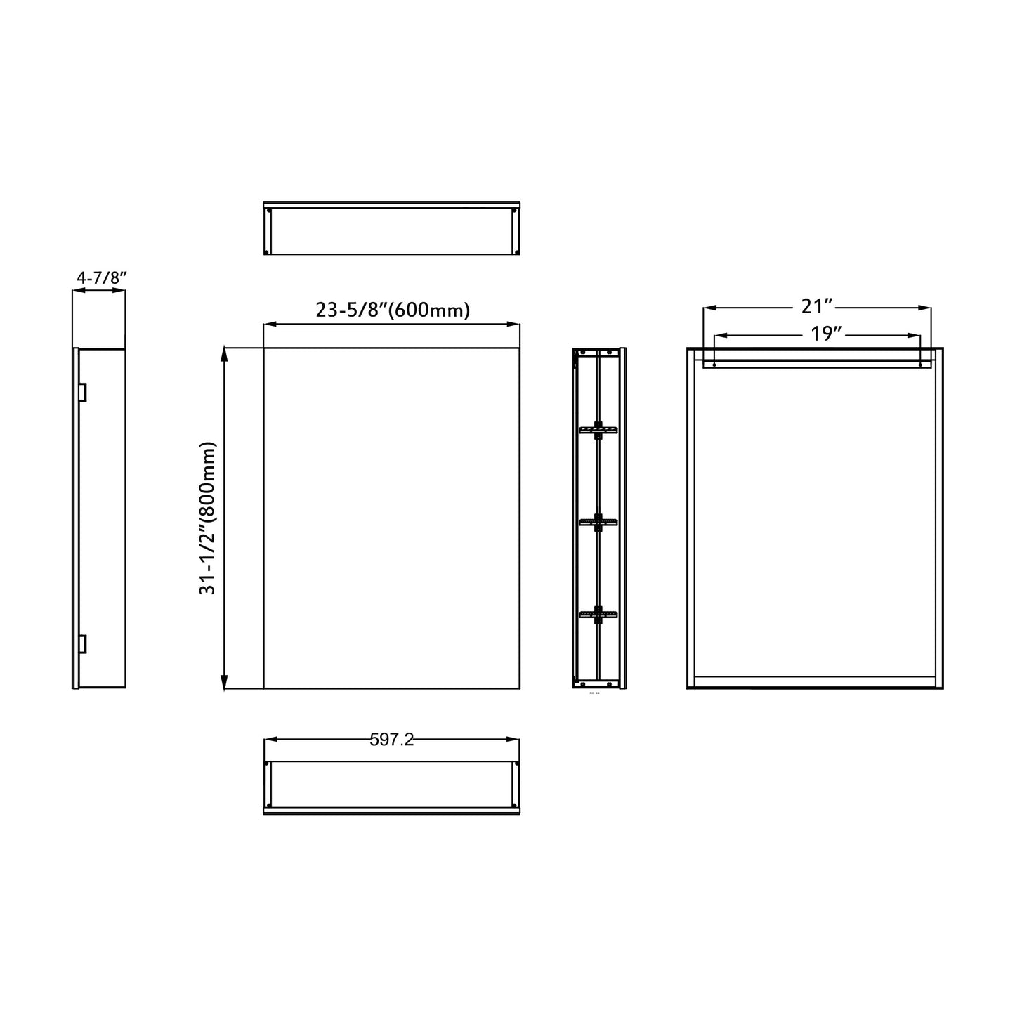 05 Designer Medicine Cabinet 24x31" - Tilevanity.com