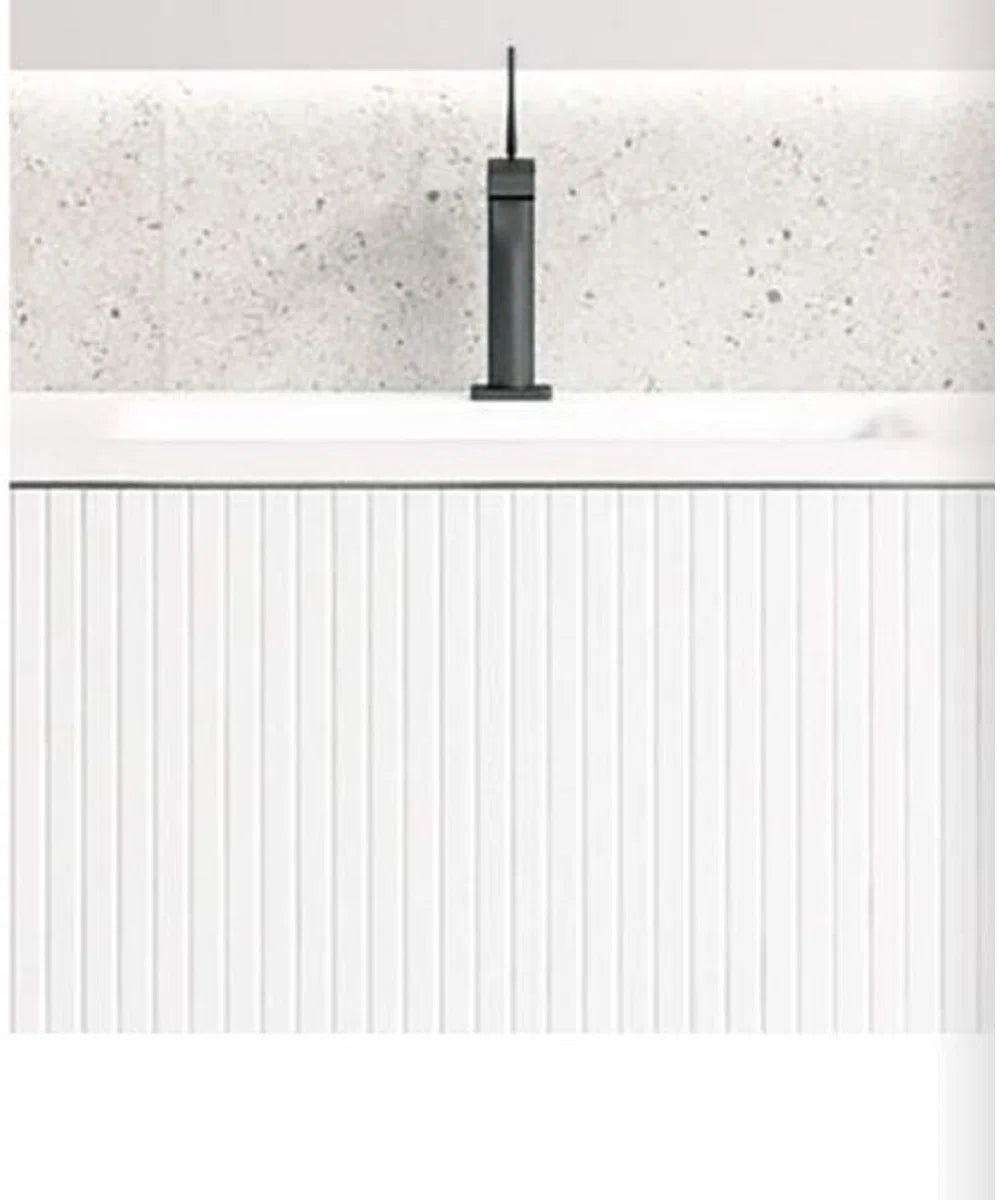 Alima 24" White Single Bathroom Vanity With Ceramic Top - Tilevanity.com