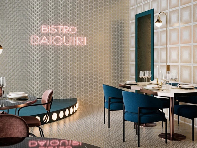 Art Deco Vizcaya White Porcelain Tile