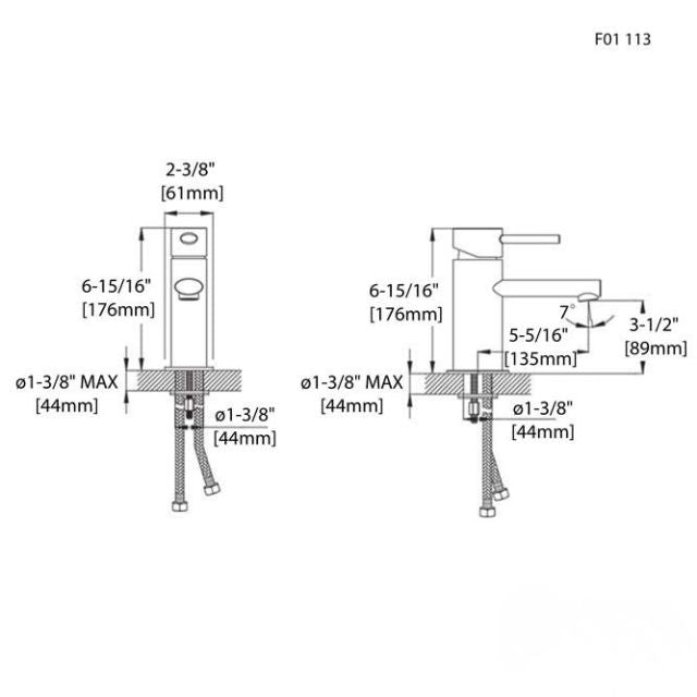 Modern Single Handle Lavatory Faucet – Brushed Nickel