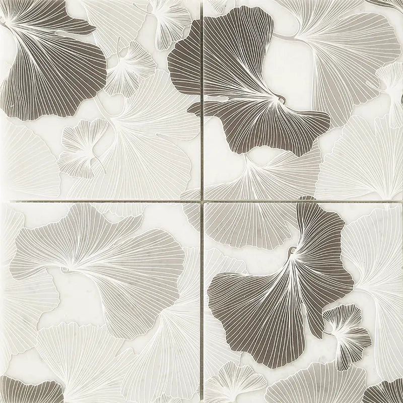 Foliage White Marble Designer Mosaic 12x12" | 3 Colors