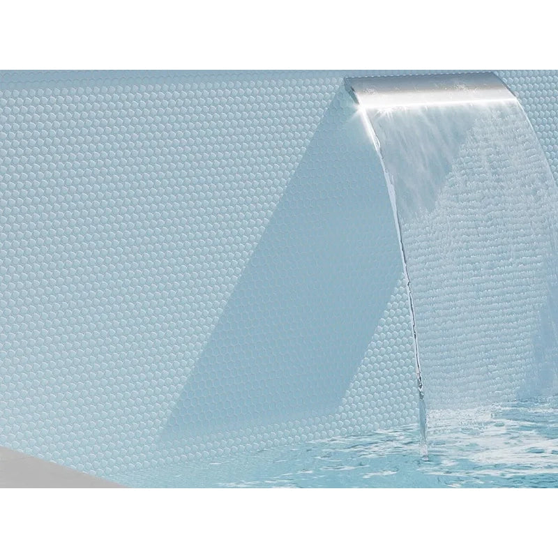 Penny Round Medium Blue Glossy Porcelain Tile Mosaic - Tilevanity.com