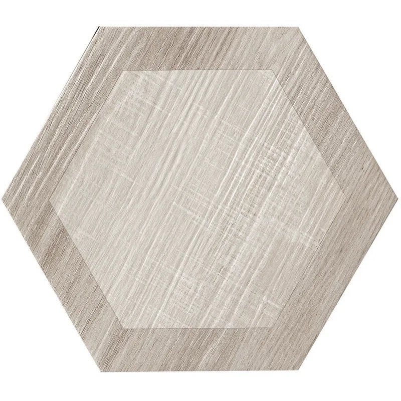 Woodline Hexagon Porcelain Tile 9.5x9.5" | 3 Colors
