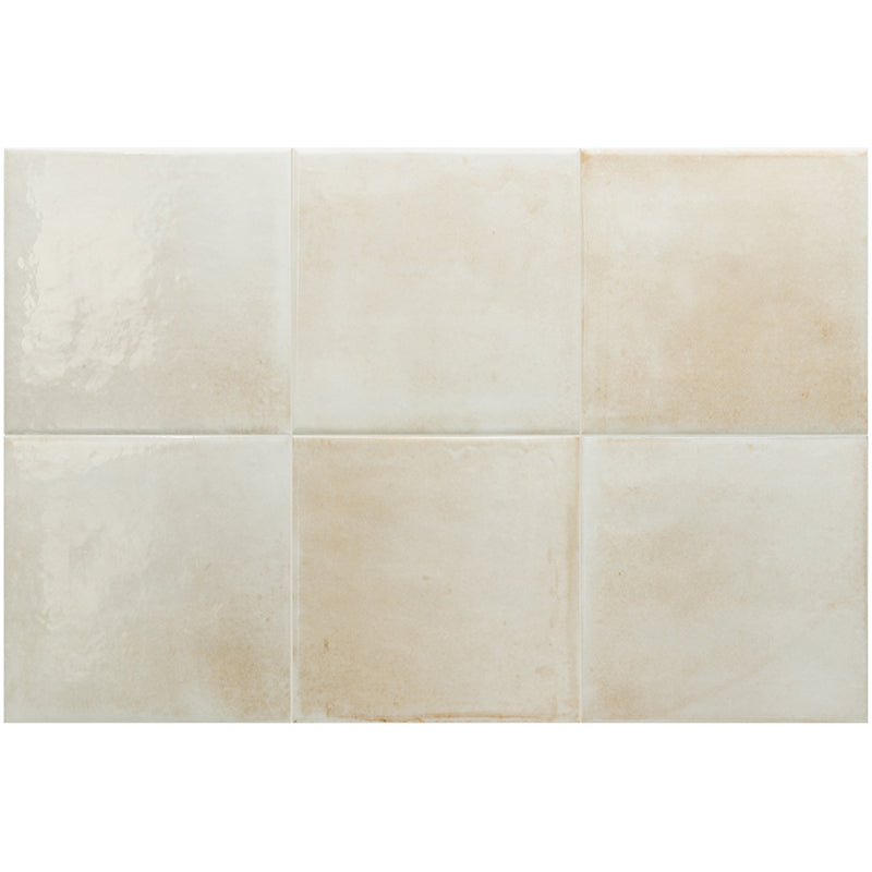 Splash Ivory Gloss Porcelain Tile 6x6" | Pool Tile Collection - Tilevanity.com