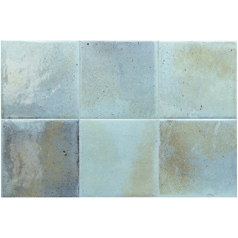 Splash Coastal Sky Gloss Porcelain Tile 6x6" | Pool Tile Collection - Tilevanity.com