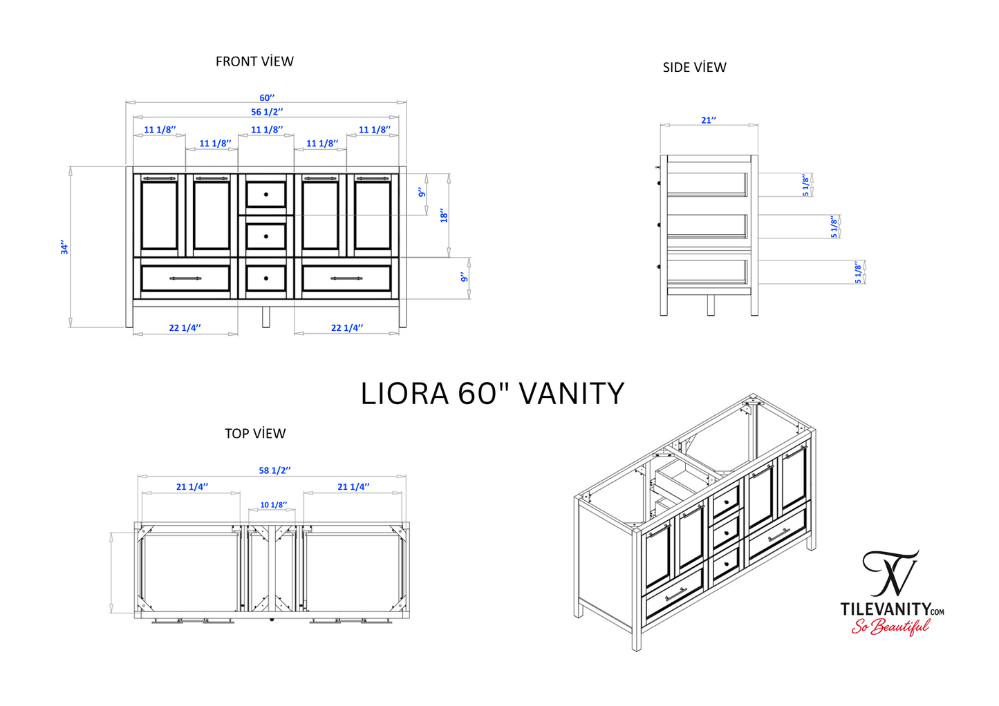 Liora Vanity 60"