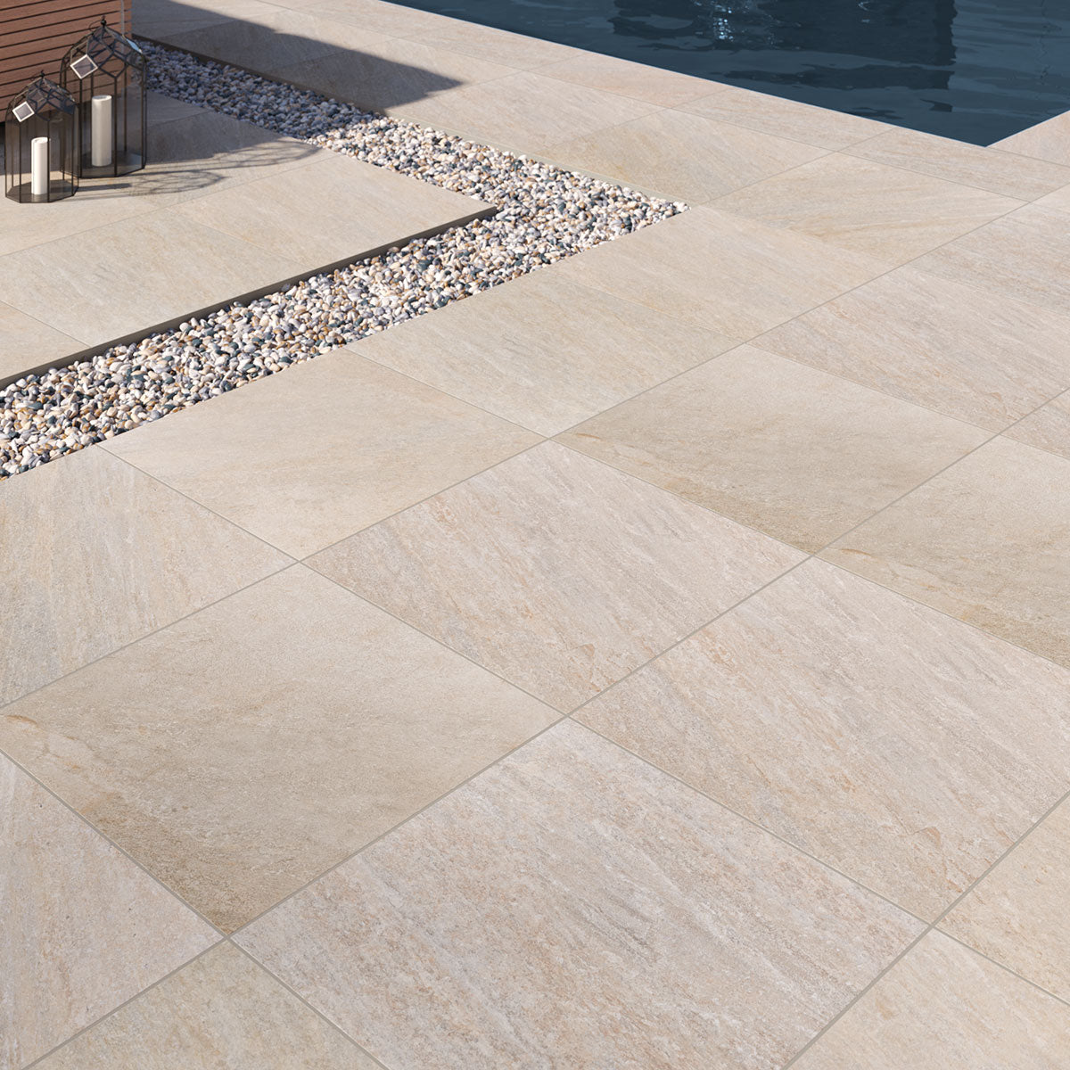 Estate Quartz Beige 2cm Porcelain Paver 24x24"