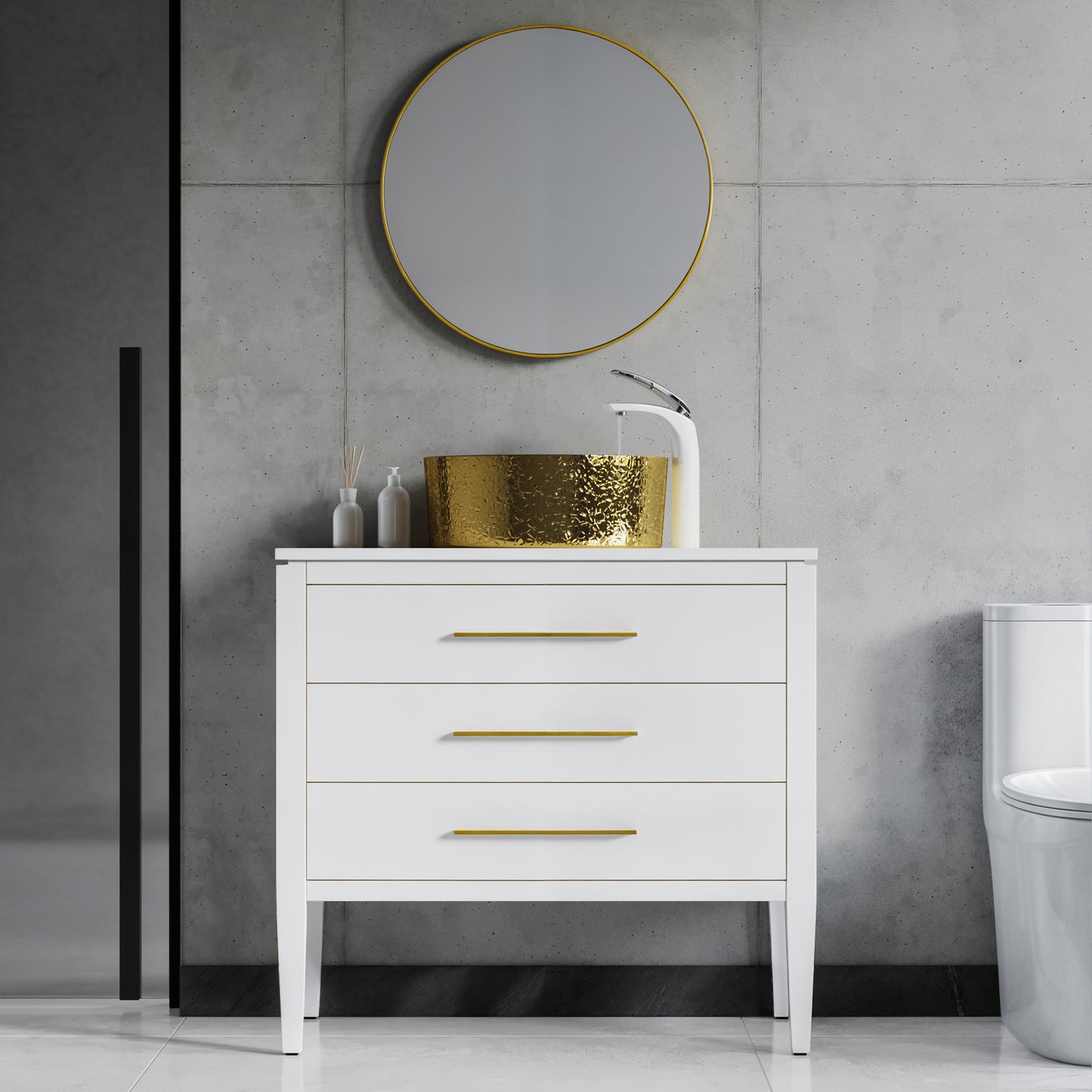 16 Designer Series Golden Bathroom Vessel Sink