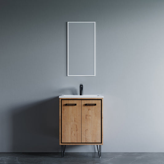 37 Designer Series - Oak Natural 24" Vanity With Sink