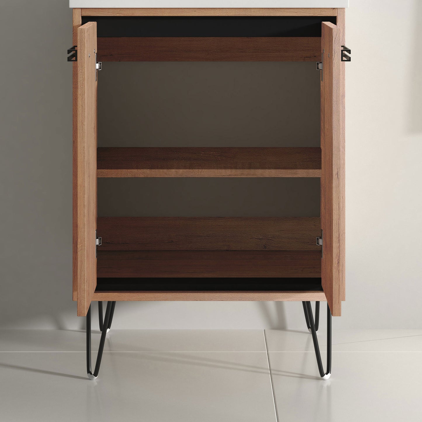 37 Designer Series - Oak Natural 24" Vanity With Sink