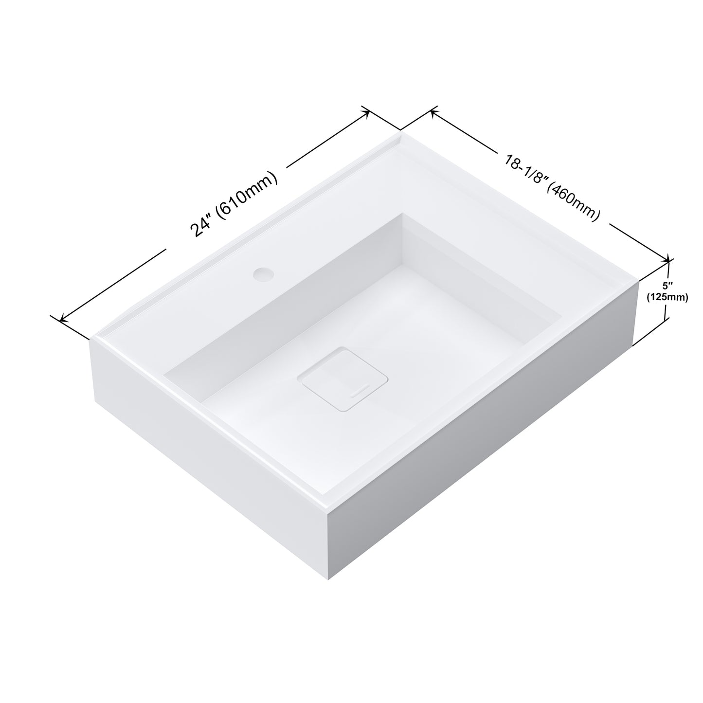 ADA Wall Mounted Bathroom Sink 2418