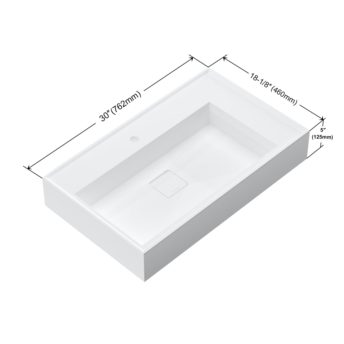 ADA Wall Mounted Bathroom Sink 3018