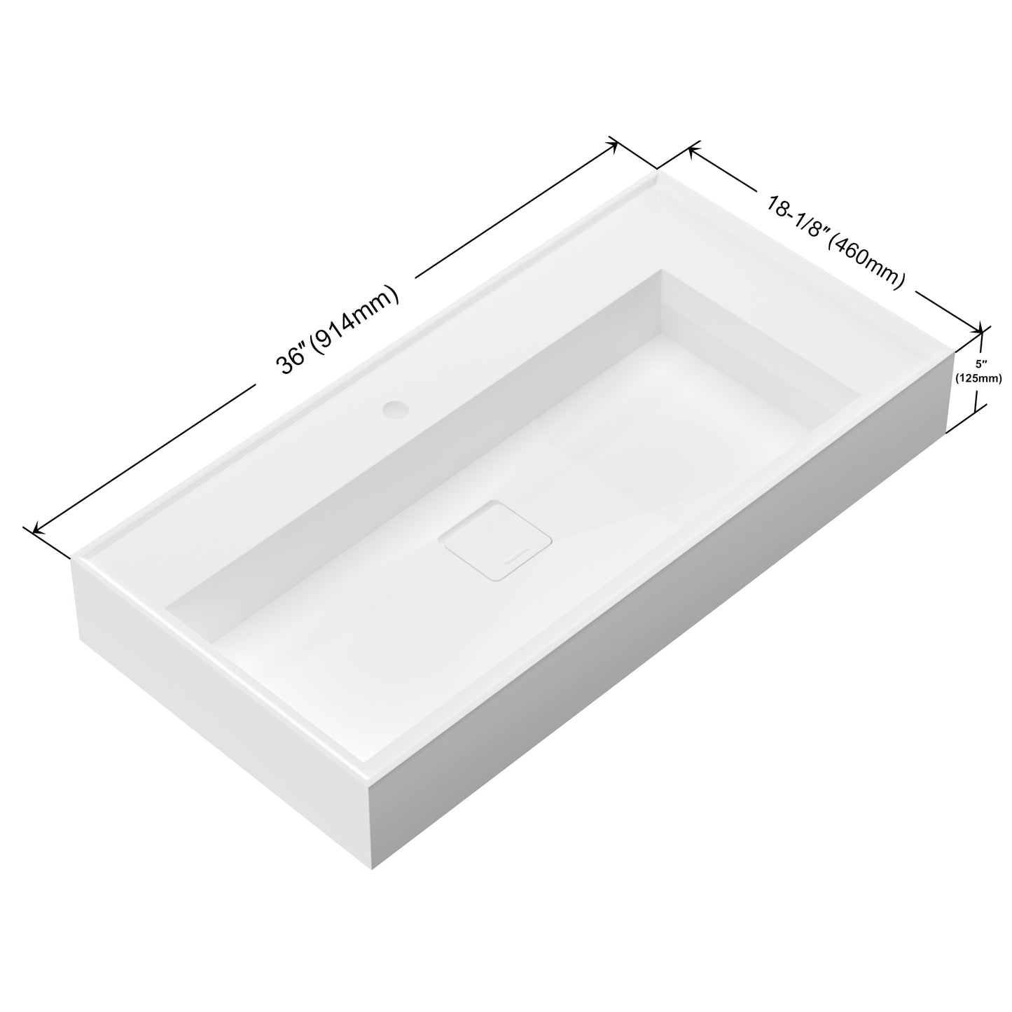 Wall Mounted Bathroom Sink 070 3618 – ADA - Tilevanity.com