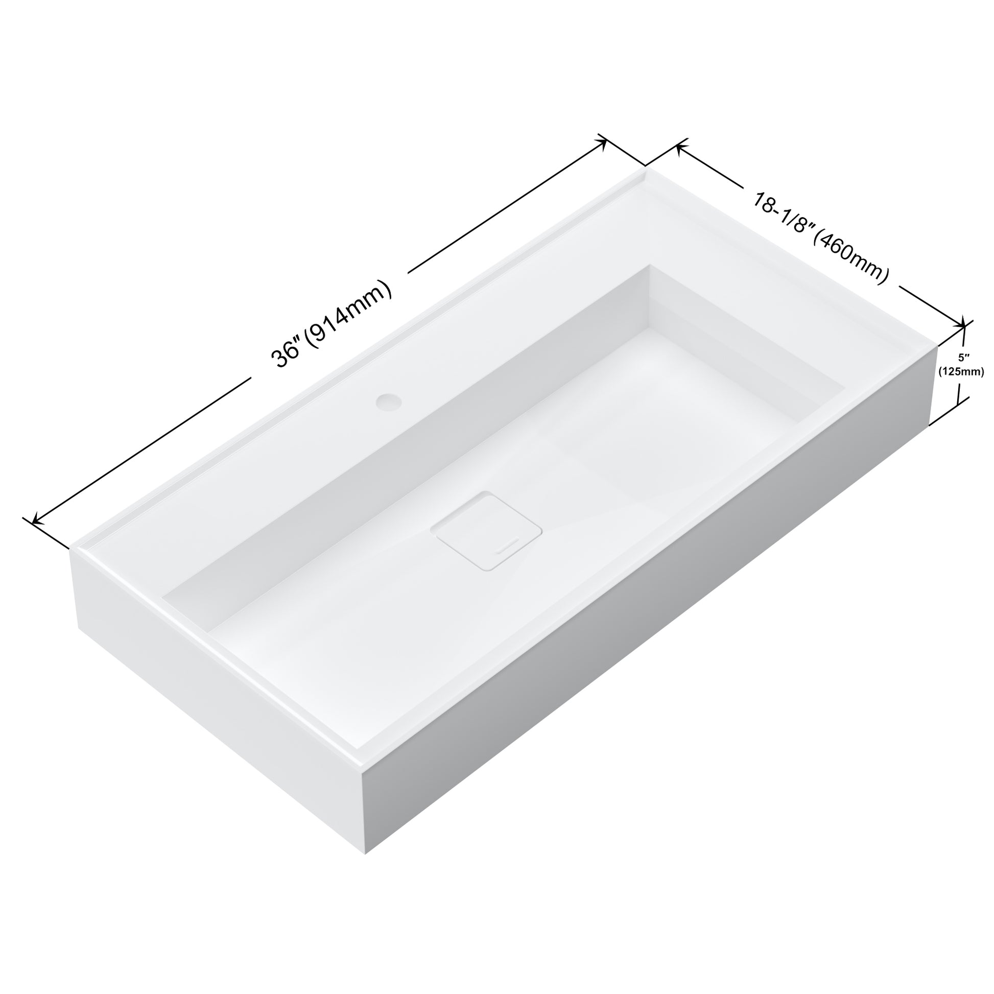 Wall Mounted Bathroom Sink 070 3618 – ADA - Tilevanity.com