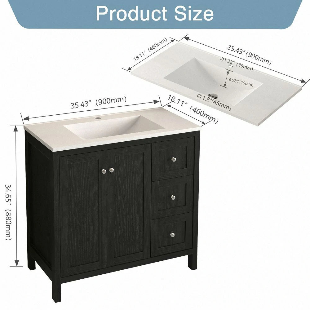 Geraldine 36" Bathroom Vanity with Basin