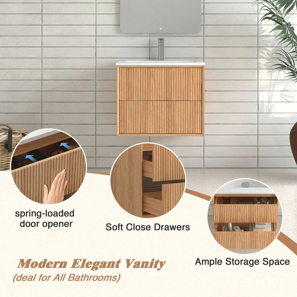 Margaret 24" Floating Bathroom Vanity with White Resin Integrated Basin - Tilevanity.com