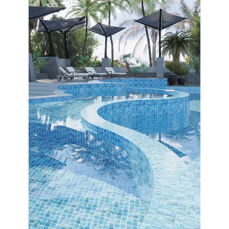Deepwater Glass Mosaic Tile – 6 colors | Pool Tile Collection - Tilevanity.com