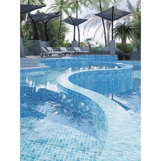 Deepwater Glass Mosaic Tile – 6 colors | Pool Tile Collection - Tilevanity.com