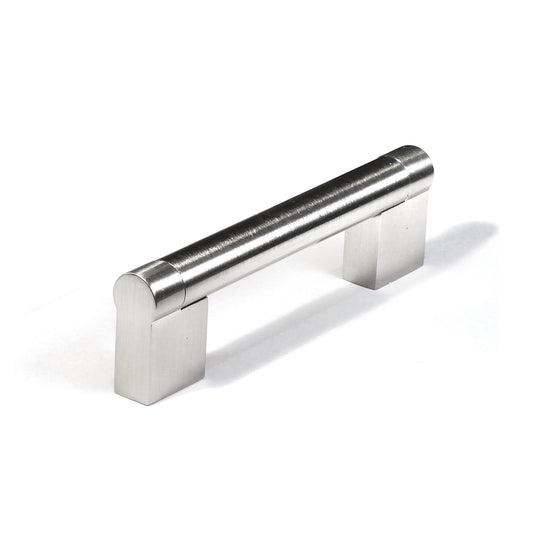 Modern Bar Cabinet Handle – 3-3/4″	x 1-3/16″Brushed Satin Nickel (Pack of 2)
