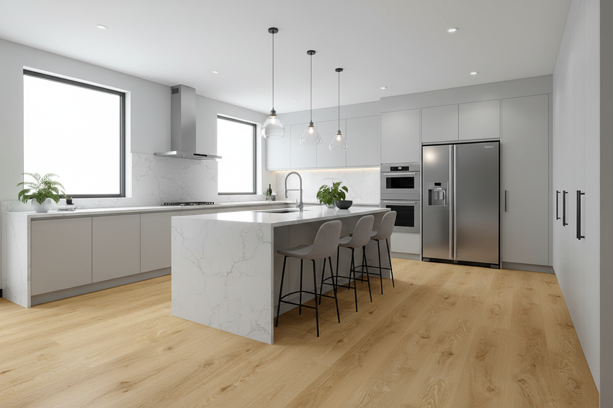 Demi Natural Beige 9x59" | 20 Mil SPC Flooring