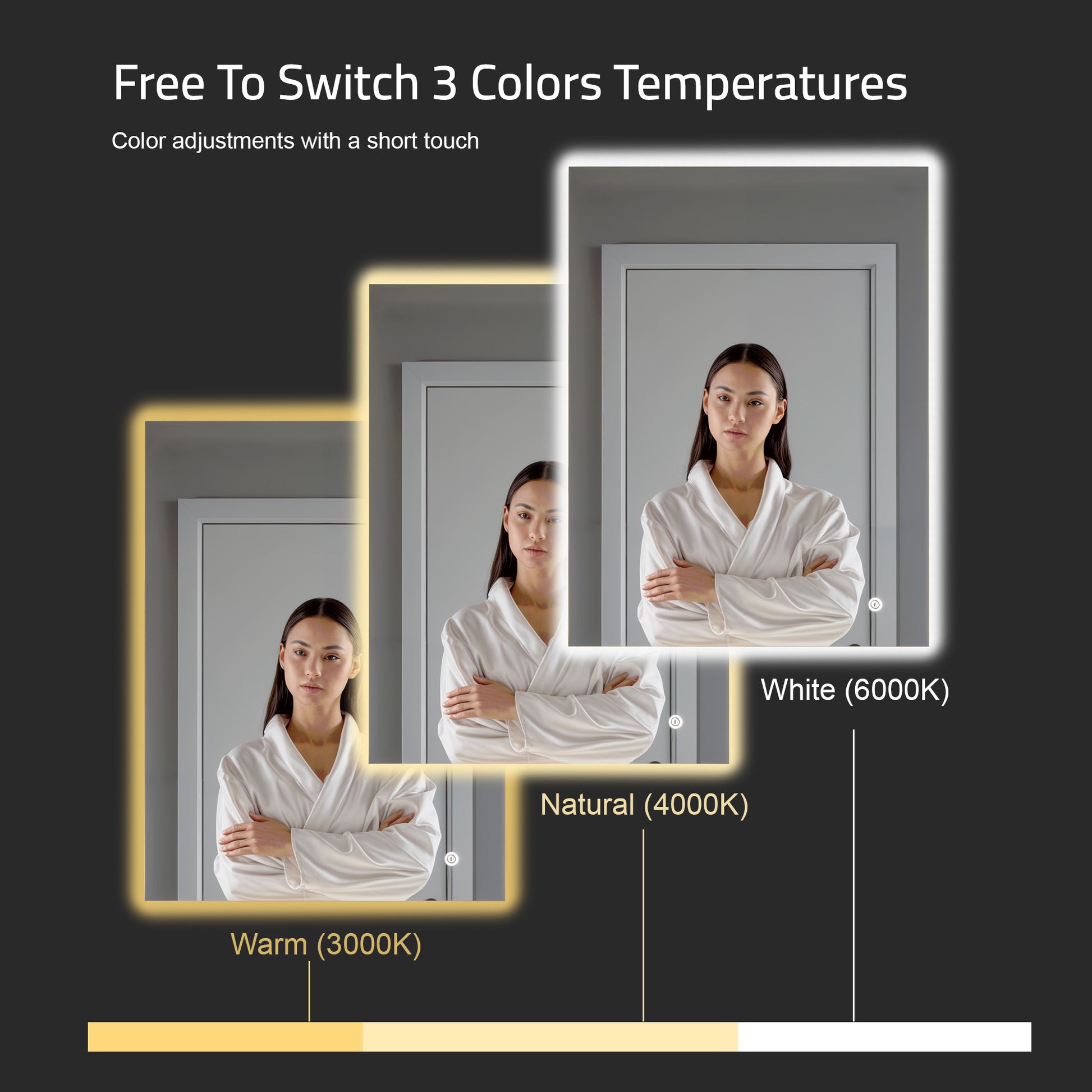 5002 Designer Series LED Light Mirror - Tilevanity.com