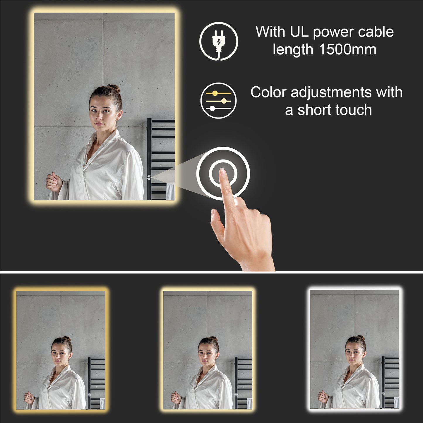 5002 Designer Series LED Light Mirror - Tilevanity.com