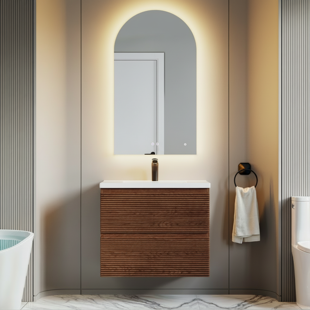 2442 Designer Series Arch Backlit Mirror With Touch Switch LED Light 24"x42"