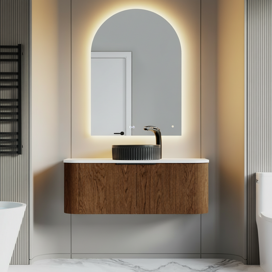 3042 Designer Series Arch Backlit Mirror With Touch Switch LED Light 30"x42"