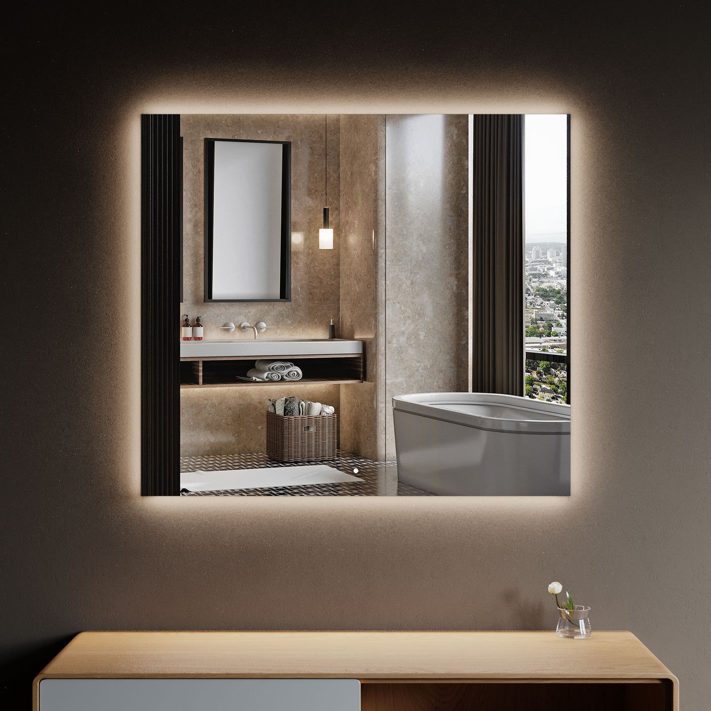 5002 Designer Series LED Light Mirror 36"x31"