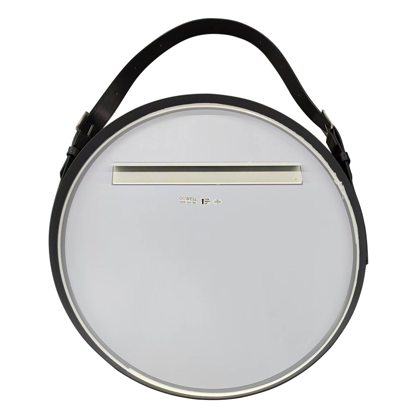 Sia 24″ Round Hanging Belt Wall Mirror