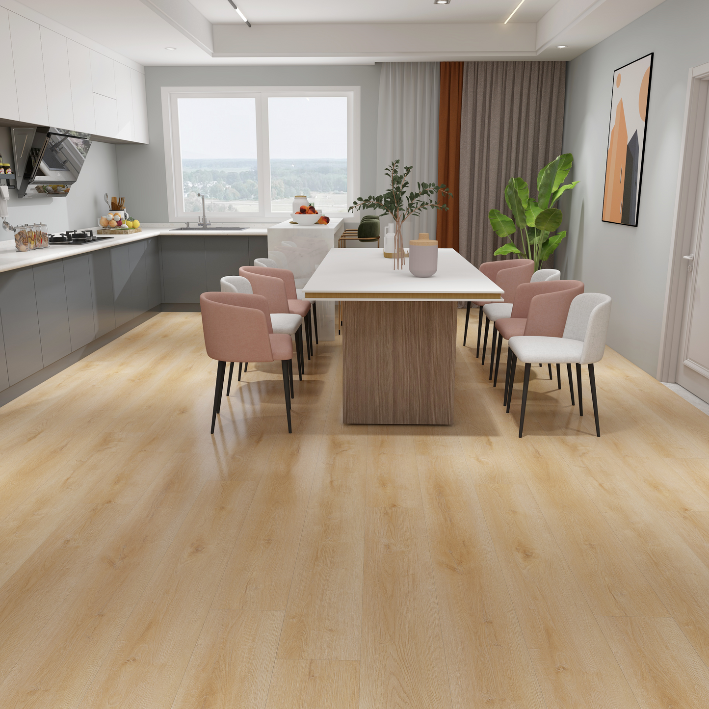 Stella Honey Aura 7x48" / 20 Mil SPC Flooring