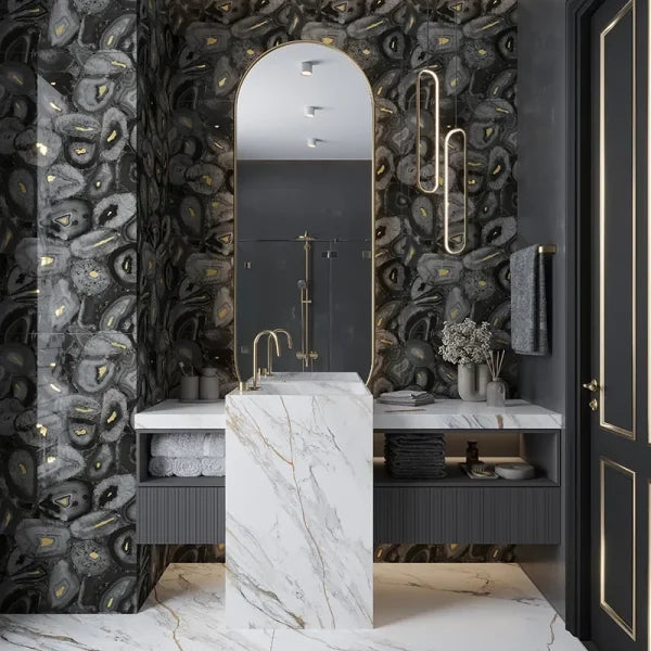 Gemstone Black Porcelain Tile 24x48"