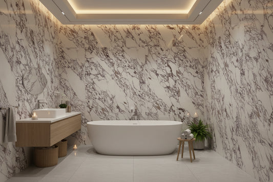 Arabescato Viola Porcelain Tile 24x48"