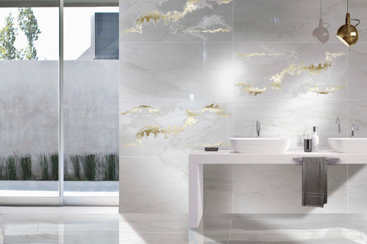 Galaxy Porcelain Tile 24x48" | 2 colors | Gold decors - Tilevanity.com