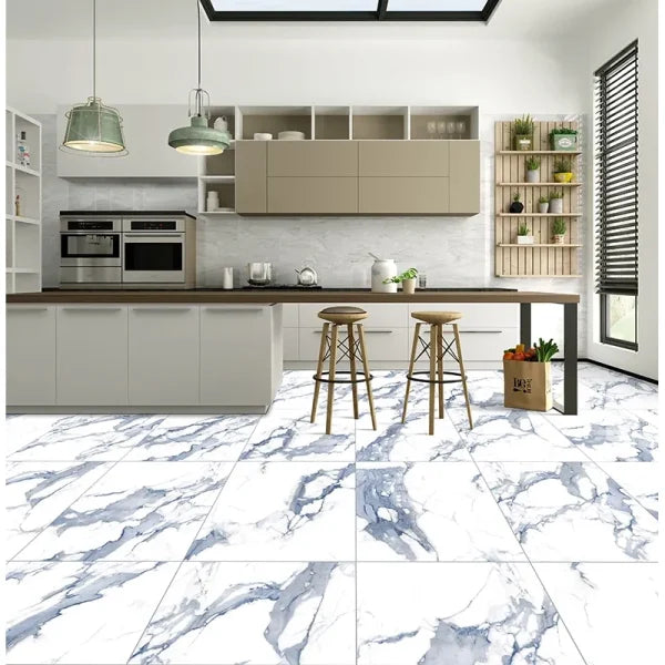 Calacatta Blue Polished Porcelain Tile 24x24" | 24x48" - Tilevanity.com