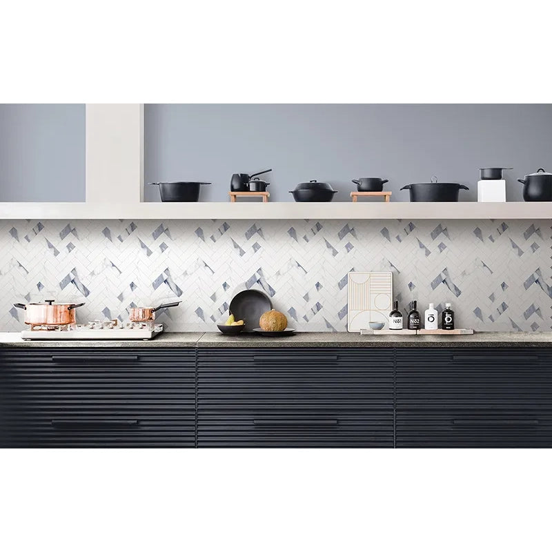 Calacatta Blue Polished Porcelain Tile 24x24" | 24x48" - Tilevanity.com