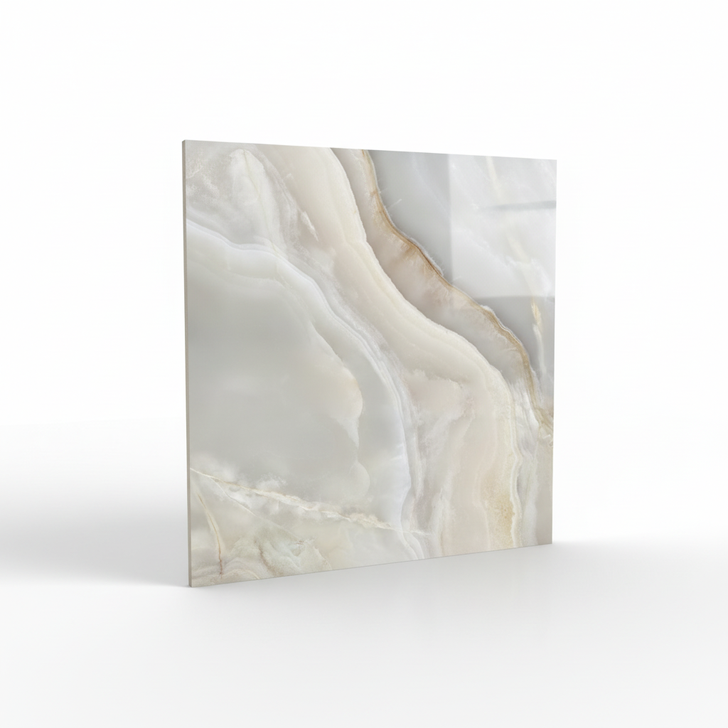 Onice Reale Argento Polished Porcelain 24x48" - Tilevanity.com