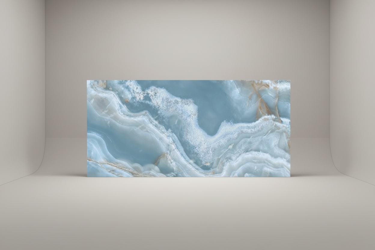 Onice Reale Cobalt Blue Polished Porcelain 24x48" - Tilevanity.com