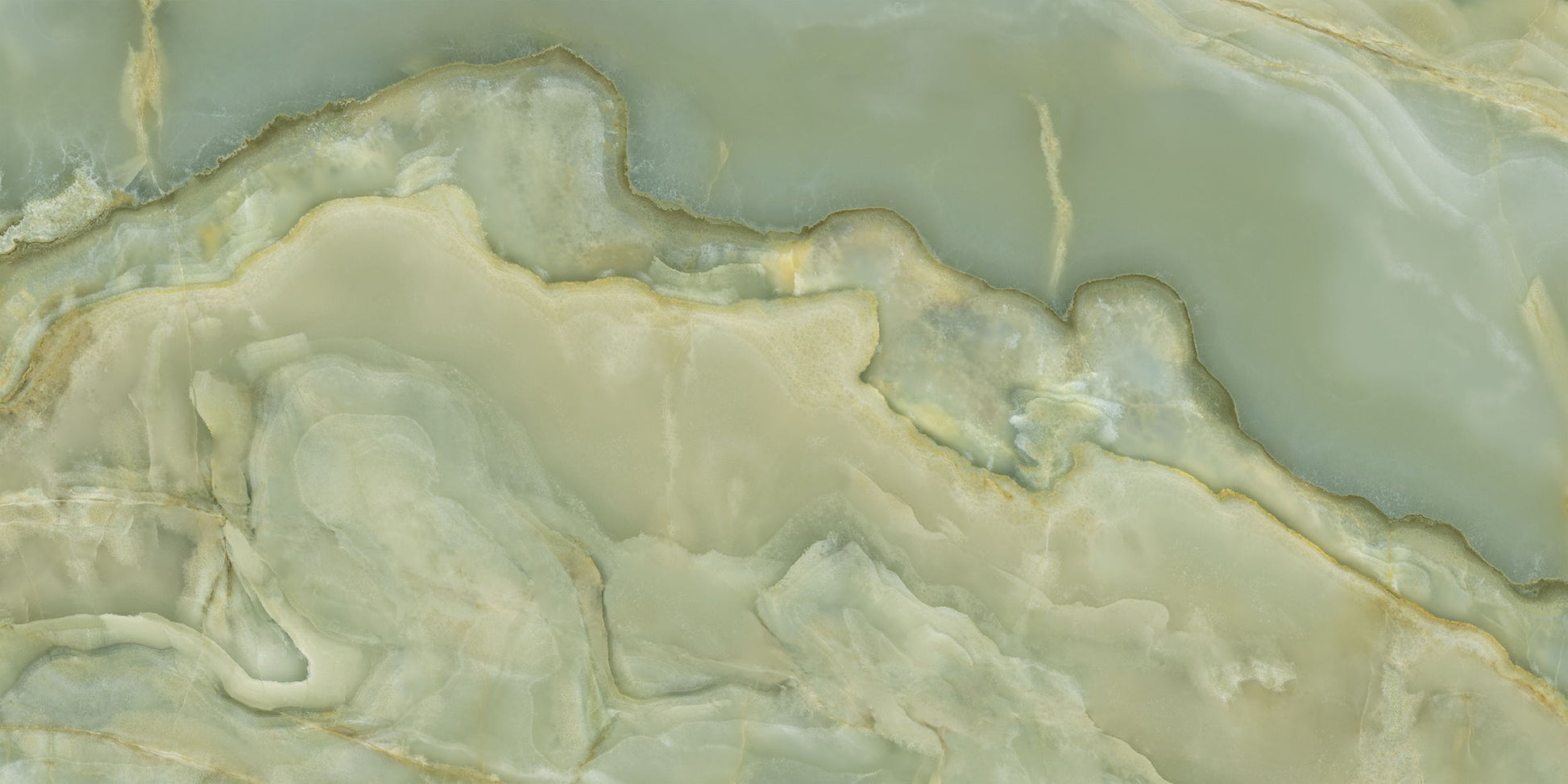 Onice Reale Giada Green Polished Porcelain 24x48" - Tilevanity.com