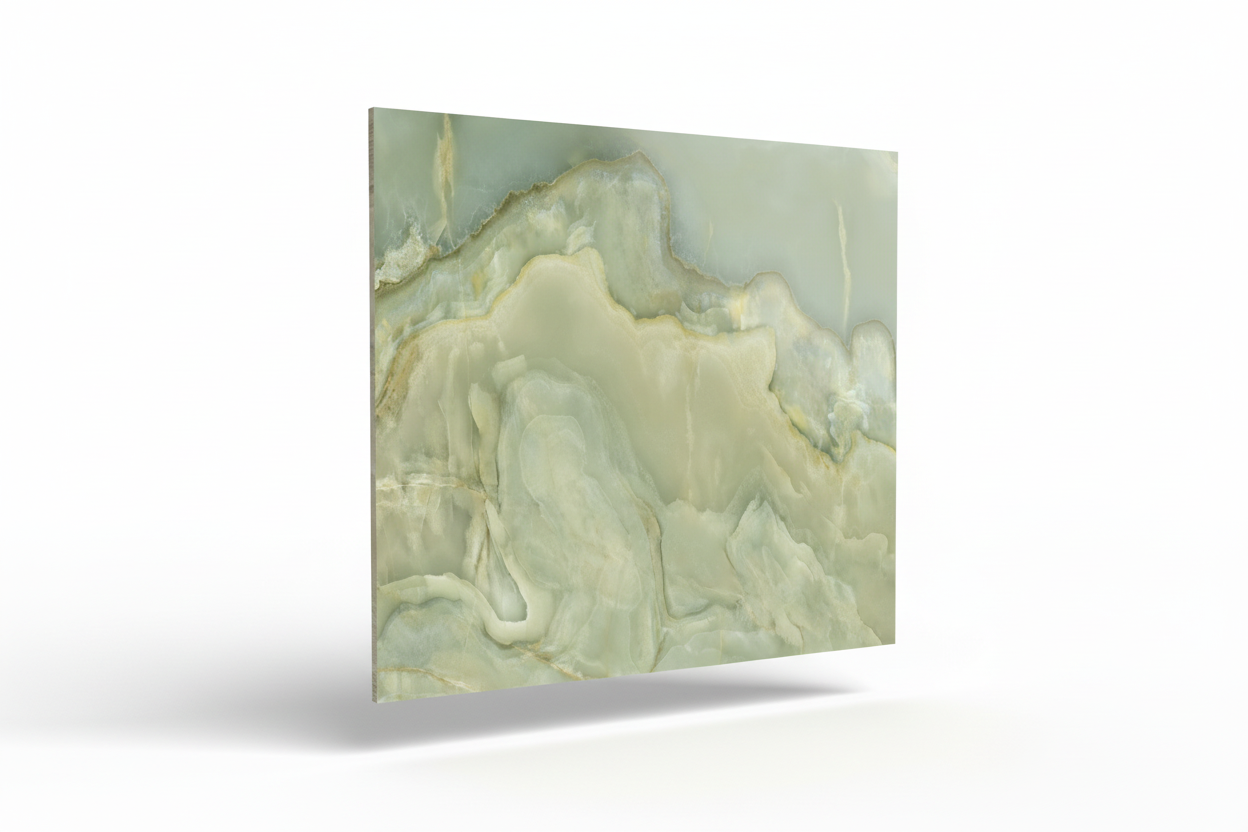 Onice Reale Giada Green Polished Porcelain 24x48" - Tilevanity.com