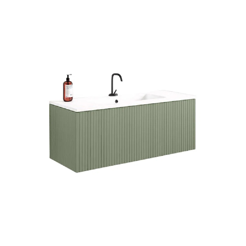 Alima 24" Green Single Bathroom Vanity With Ceramic Top - Tilevanity.com