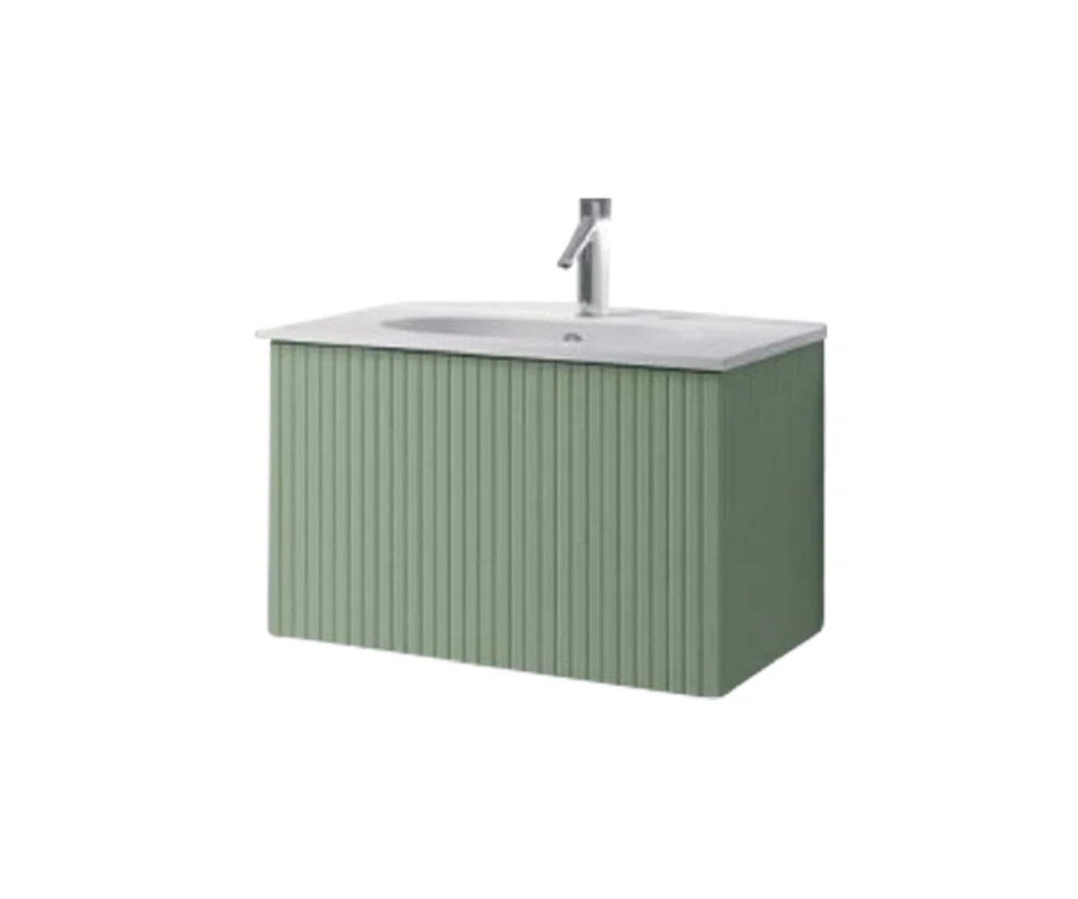 Alima 24" Green Single Bathroom Vanity With Ceramic Top - Tilevanity.com