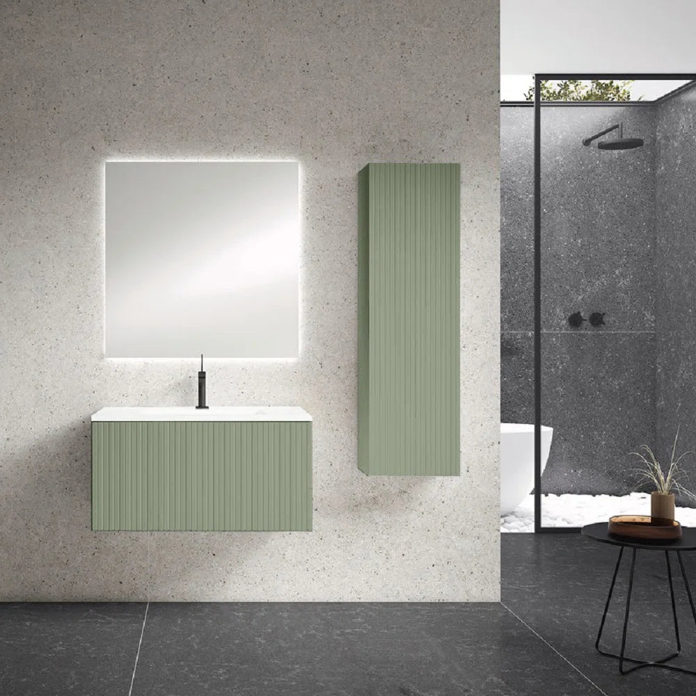 Alima 24" Green Single Bathroom Vanity With Ceramic Top - Tilevanity.com