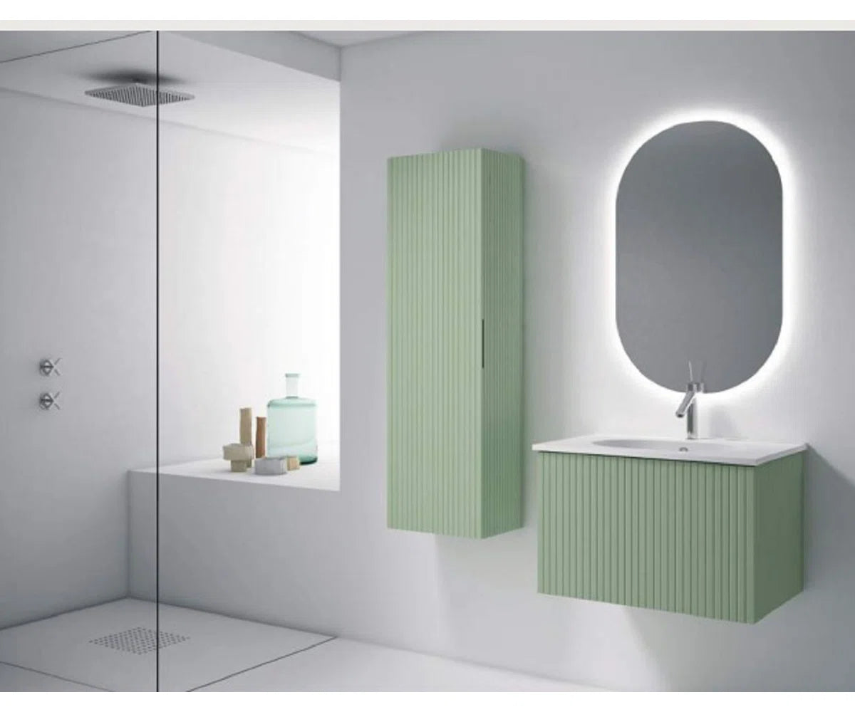 Alima 24" Green Single Bathroom Vanity With Ceramic Top - Tilevanity.com