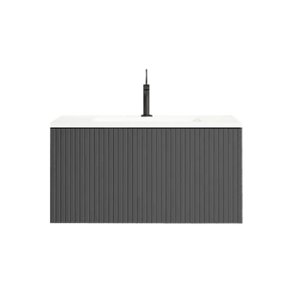 Alima 32" Gray Single Bathroom Vanity With Ceramic Top - Tilevanity.com