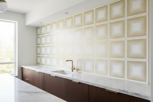 Art Deco Vizcaya White Porcelain Tile